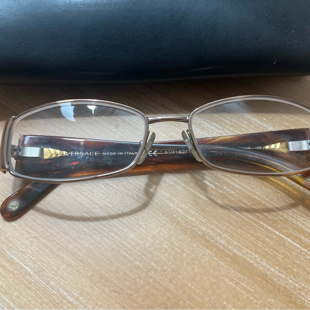 Versace Gold and Brown Eyewear